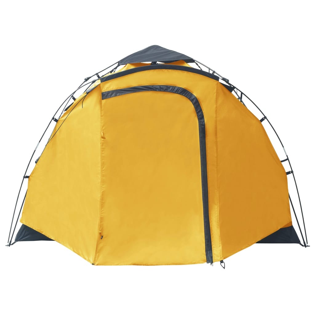Pop Up Camping Tent 3 Person Yellow